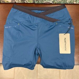 NWT Nathan Crossover Athletic Short, Sailor Blue size M